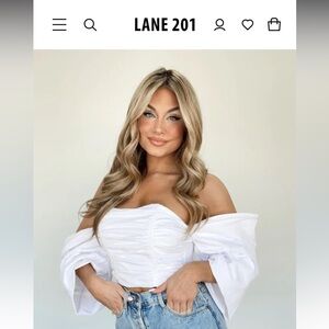Lane 201 heavenly hues top white $20